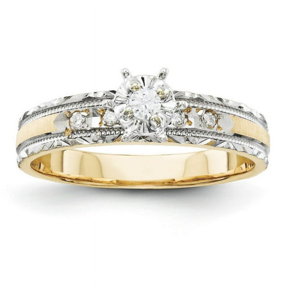 14k Quality Trio Engagement Ring