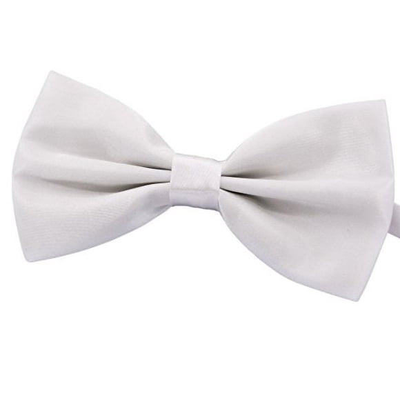 AmajijiA Noeud Papillon Formel pour Chiens de Taille Moyenne et Grande (D114 100% Polyester) (Blanc)