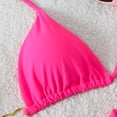thumbnail image 4 of Roncen Women's Triangle String Bikini Set Hear Ring Halter Tie Side Brazilian Swimsuits 2 Piece, 4 of 6