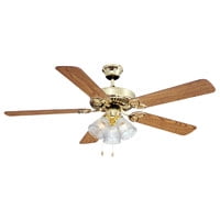 - 52In Pb 3 Light Dual-Mnt Ceiling Fan