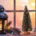 thumbnail image 1 of Christmas Decorations Desktop Ornament Flocking Glue Bead Mini Desktop Christmas Tree Desktop dress up, 1 of 3
