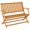Teak, variant on Outsunny Outdoor Bench, 46.5" Foldable Acacia Wood Loveseat, Teak