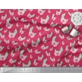 thumbnail image 2 of Soimoi Pink Cotton Poplin Fabric Artistic Leaf & Floral Decor Fabric Printed Yard 56 Inch Wide, 2 of 3