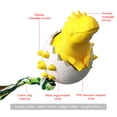 thumbnail image 4 of Chicle explosivo para perros con forma de huevo de dinosaurio amarillo, ideal para masticar en casa o en el coche., 4 of 5