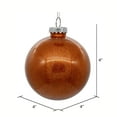 thumbnail image 2 of Vickerman 4" Clear Ball Christmas Ornament with Orange Glitter Interior, 6 Pieces per bag, 2 of 2