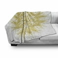 thumbnail image 3 of Mandala Soft Flannel Fleece Throw Blanket, Geometric Elements Vintage Vivid Motif Oriental Style, Cozy Plush for Indoor and Outdoor Use, 70" x 90", Yellow and White, by Ambesonne, 3 of 6