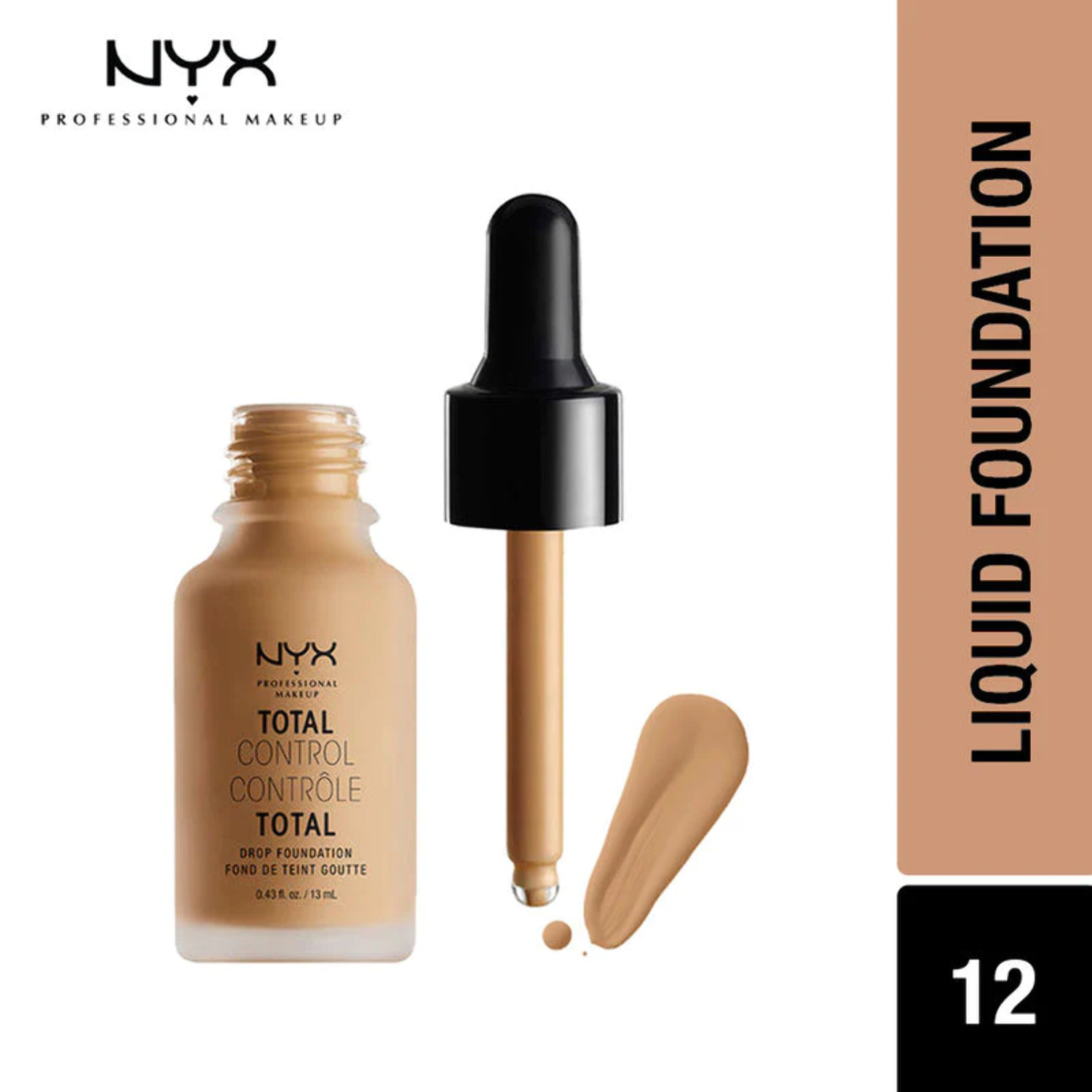 NYX Professional Makeup Total Control Drop Foundation, True Beige - image 3 of 6