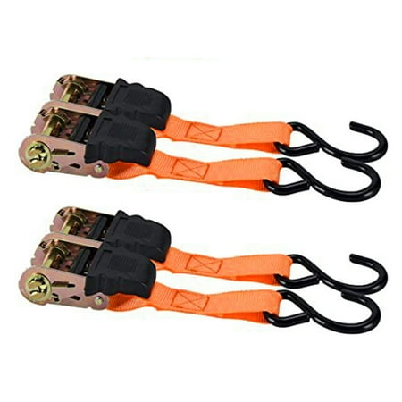 

BESTHUA Ratchet Tie Down Lashing Cargo Straps with 1000lb Break Strength