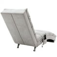 thumbnail image 5 of Linen Massage Chaise Lounge Indoor Chair, Electric Recliner Chair Sleeper Chair Upholstered Lounge Sofa with 5 Model & 2 Intensity Levels, Modern Long Lounger for Office Living Room, Light Grey, 5 of 7