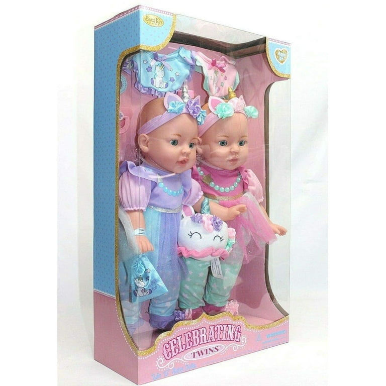 Celebrating twins vinyl doll set deals