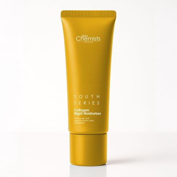 skinChemists Collagen Night Moisturizer for Fine Lines, Wrinkles & Loss of Firmness – Hydrating & Smoothing Overnight Face Cream, 50ml