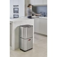 thumbnail image 2 of Joseph Joseph Totem Max 60-liter Stainless Steel Waste and Recycling Kitchen Trash Can, 2 of 6
