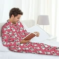 thumbnail image 6 of Fotbe French Bulldog And Heart Pattern Long Sleeve Pajama Set for Men,Sleepwear Set,2-piece Loungewear Set,Soft PJs Comfy Nightwear with Pockets-X-Large, 6 of 7