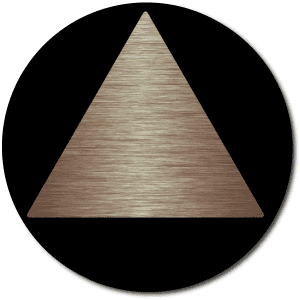 

California All Gender Restroom Door Sign - Color Reverse-Copper / Black (1 Unit)