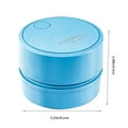 thumbnail image 3 of Mini Desktop Vacuum Cleaner | USB Rechargeable 360° Rotating Design - High Suction Power, Low Noise, Detachable Nozzle for Keyboard, Home, Office | Compact Plastic, White/Blue/Pink/Green | 1 Piece, 3 of 9