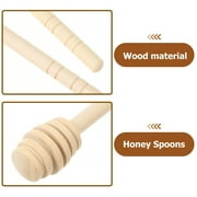 Honey Stirrer Fruits Jam Kitchen Dipper Wooden Coffee Bee Spoon Honeycomb 3 Pcs