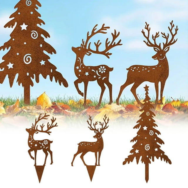 Garden Plug Decorative Metal Plug And Deer Plug Weather Festival Outdoor Advent Garden Terrace