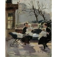 thumbnail image 2 of Santeri Salokivi 15x18 Gold Ornate Wood Frame and Double Matted Museum Art Print Titled - Park in Paris (1921), 2 of 4