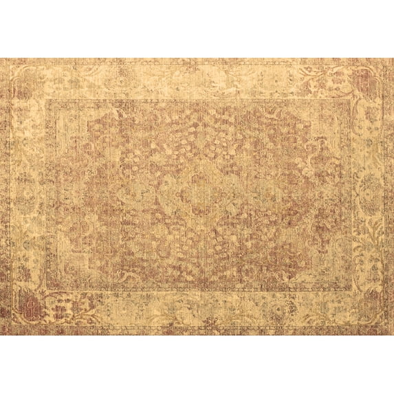 Ahgly Company Indoor Rectangle Abstract Brown Contemporary Area Rugs, 6' x 9'
