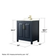thumbnail image 5 of Wyndham Collection Wcv252530s-Vca-Med Daria 30" Free Standing Single Basin Vanity Set -, 5 of 7