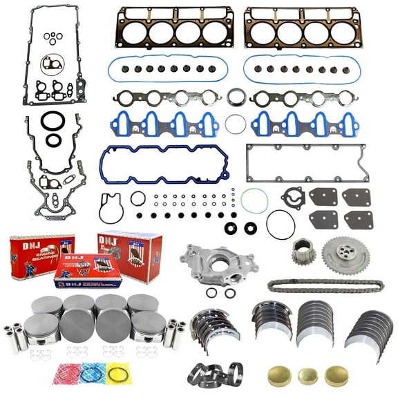 DNJ EK3172AM Master Engine Rebuild Kit Fits Cars & Trucks 2005-2007 Buick Chevrolet GMC Saab 9-7x Envoy Envoy XL Envoy XUV Rainier Trailblazer Trailblazer EXT 5.3L OHV V8 16V LH6 VIN M