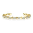 thumbnail image 1 of 14K Yellow Gold Oval Opal Tennis Bracelet, 1 of 3