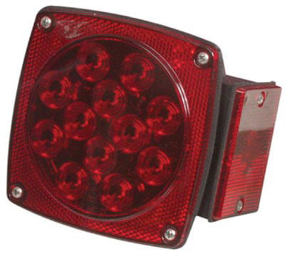 Right Side #STL-8RB Optronics Trailer Stop/Turn/Tail Light 6 Function Stud Mount LED 