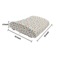 thumbnail image 5 of Floral Lumbar Pillow, Hand-Drawn Doodle Art with Floral Elements Such as Flowers Petals and Dragonflies, Soft Back Cushion for Office Chairs with Adjustable Straps, 14" x 13", Multicolor, by Ambesonne, 5 of 7