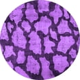 thumbnail image 1 of Ahgly Company Indoor Round Persian Purple Bohemian Area Rugs, 8' Round, 1 of 4