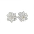 thumbnail image 2 of Blanco Camelia Pendientes para Mujeres Retro Francés Lindo Dulce Pendientes de Verano Pendientes de avanzada, 2 of 7