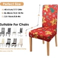 thumbnail image 2 of Red Christmas Chair Covers Set of 4,Winter Gingerbread Christmas Tree Snowflake Chair Protectors,Elastic Removable Washable Dining Chair Covers for Winter Christmas Kitchen Dining Room Holiday Decor, 2 of 6