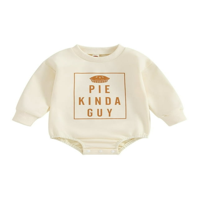 Toddler Baby Sweatshirt Rompers Thanksgiving Letter Print Jumpsuit