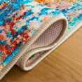 thumbnail image 6 of SAFAVIEH Bahia Salvador Abstract Polyester Machine Washable Area Rug, Light Blue/Red, 6'7" x 6'7" Round, 6 of 12
