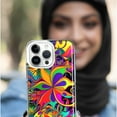 thumbnail image 5 of MUNDAZE Apple iPhone 11 Pro Max Shockproof Clear Hybrid Protective Phone Case Neon Psychedelic Hippie Wild Flowers Cover, 5 of 5