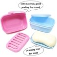 thumbnail image 3 of 2PCS Plastic Portable Mini Waterproof Boxes Holders Cases Trays for Home and Outdoor (Pink + Blue), 3 of 7