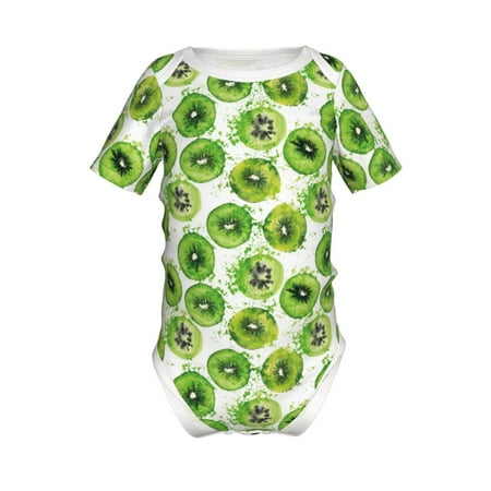 

Coaee Green Kiwi for Soft Baby Short-Sleeve Bodysuit Baby Climbing Clothes Baby Girls Boys Bodysuit Romper-12 Months