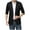 Black, variant on IROINNID Men's Long Sleeve Blazer Notch Lapel Short Jacket Solid Color Leisure Turndown Slim Fit Single-breasted Coats