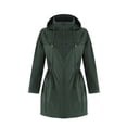 thumbnail image 3 of Chaqueta deportiva para mujer Abrigo a prueba de viento impermeable al aire libre para niñas, Verde negruzco, L Noticed HA6452-18B, 3 of 6