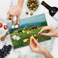 thumbnail image 5 of Horses Cutting Board, Various Kinds of Horses Eating Grass in Field Mountain Landscape Rural Scene Print, Decorative Tempered Glass Cutting and Serving Board, Small Size, Multicolor, by Ambesonne, 5 of 5