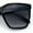 Black - Smoke, variant on Womens Metal Brow Oversized High Temple Rectangle Plastic Sunglasses All Grey