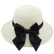 thumbnail image 1 of Sombrero de ala grande para mujer, de 56 a 58 cm de circunferencia, para verano, playa, sol, paja con lazo, 1 of 5