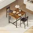 thumbnail image 4 of Modern Dining Table Set for 4, 5-Piece Table and Chairs with Storage Rack, Wood Tabletop & Heavy-Duty Metel Frame, Dining Room Set for Small Space, Apartment, 4 of 9