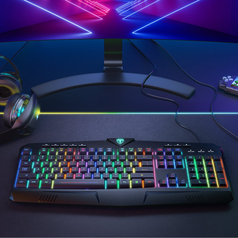 Gaming Keyboard and Mouse Combo, Wired LED RGB Backlit with 