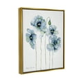 thumbnail image 3 of Stupell Modern Poppy Blooms Blue Abstract Botanical & Floral Painting Gold Floater Framed Art Print Wall Art, 3 of 9