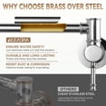 thumbnail image 5 of WOWOW 23.5-inch Wall Mount Folding Stretchable Pot Filler Faucet with Double Handle in Polished Chrome, 5 of 9
