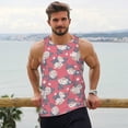 thumbnail image 6 of Picia Rose Flowers Printed Men’s Performance Tank, Men's Workout Tank Top Moisture-Wicking Tank Top Muscle tee, Breathable Workout Shirt-XX-Large, 6 of 7