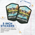 thumbnail image 3 of (2 Pack) North Carolina State and Capitol Stickers - Sticker - Choose from 50 States - 5" On Longest Side - Premium Vinyl - for Cars, Trucks, Skateboards, Laptops - Made in USA - BMCS1489, 3 of 7