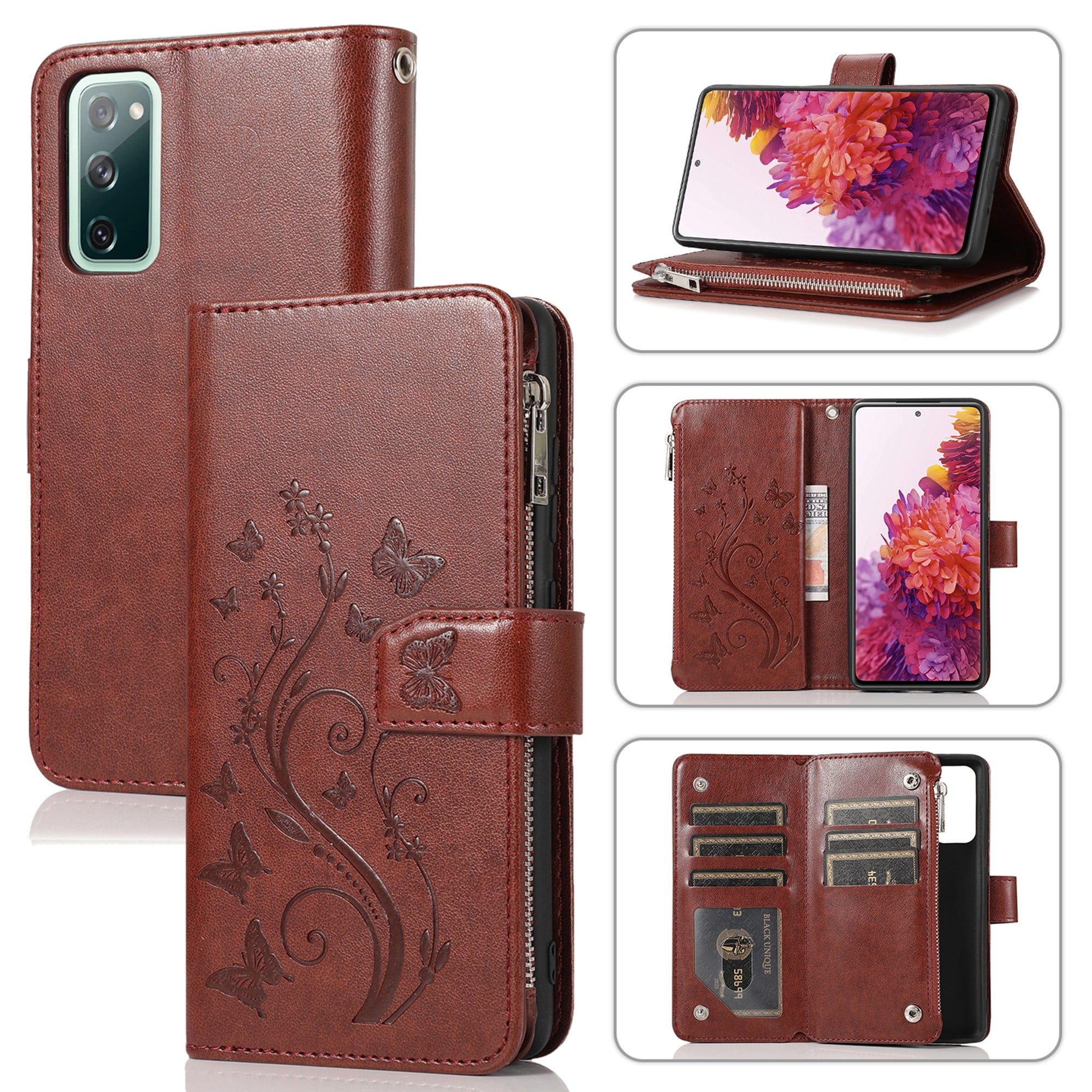 Dteck Samsung Galaxy S20 Fe Fan Edition Case Folio Case Embossed Pu