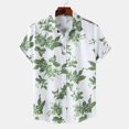 thumbnail image 4 of Camisa informal de manga corta con estampado hawaiano para vacaciones en la playa para hombre, holgada, de gran tamaño, para verano, 4 of 4