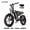 F6 25AH Black, variant on LuckRoll F6 Mountain e-bike for adult,2000W peak power,top speed 40 mph,48V/25Ah battery ,80 miles, 20" Fat Tire Electric Dirt Bike,NFC and password unlocking,UL2849